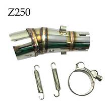 Tkosm modificado adaptador de escape da motocicleta ligação do meio tubo silenciador conexão para kawasaki ninja z250 250 300 250cc moto 2024 - compre barato