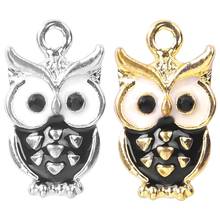 10Pcs/Lot  Enamel Animal Owl Charmas кулоны Pendant Diy Women Bracelet Necklaces Earrings Fitting Jewelry Accessories Wholesale 2024 - buy cheap