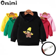 Sudadera con capucha para niños y niñas, suéter con estampado de dibujos animados de George curiosos y mono, ropa de otoño, KMT5266 2024 - compra barato