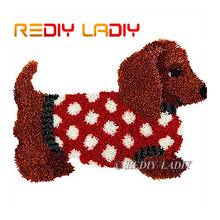 Latch Hook Rug Kits Cartoon Dressed Puppy DIY Crocheting Carpet Rug 100% Acrylic Yarn Cushion Mat Carpet Home Decor Art & Crafts 2024 - buy cheap