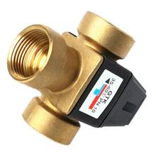 3 way bronze dn20/dn25 rosca fêmea macho água termostática válvula de mistura 3/4 "1" g32a 2024 - compre barato