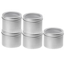 5pcs/set Empty Aluminum Tin Jar Cosmetic Lip Balms Jar Bottle Pills Pot Candies Mints Container with Screw - 100ml 2024 - buy cheap