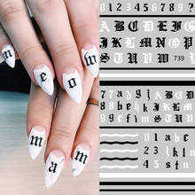 Nail Sticker Gothic Letters Little Daisy Transfer Beautiful Decals Decoration Nail Art Accessories DIY Design Cozy Sticker 2024 - buy cheap