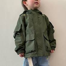 New   Boy  jackets  Hooded Zipper  Fashion  Kids Coats   Children Outerwear Spring  Autumn  2021CT021 2024 - buy cheap