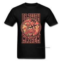 Футболка мужская с марионетами Dr. Teeth Mayhem, уличная тенниска в стиле хип-хоп, мультяшная рубашка в стиле ретро, хипстерские летние рубашки, хлопковые топы на заказ 2024 - купить недорого