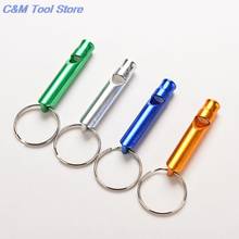 New Arrival Aluminum Alloy Whistle Keyring Keychain Mini For Outdoor Emergency Survival Safety Sport Camping Hunting 2024 - buy cheap