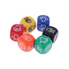 Jogo de dado de papel com tesoura, jogo de dado 20mm 62kf com 6 lados divertido 2024 - compre barato