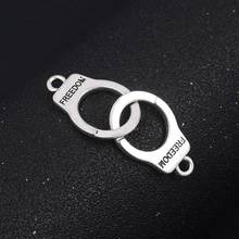10pcs/Lot Charms Handcuffs Freedom Vintage Silver Color 15x24mm Pendants For DIY Jewelry Making Necklace Bracelets Wholesale 2024 - buy cheap
