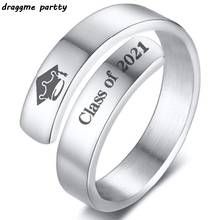 New Ring Men Women Class Of 2021 Printed Rings Punk 2021 Graduation Season Ring Graduation Gift 2024 - buy cheap