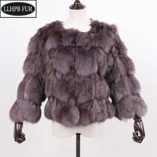 2022 New Winter Women Real Fox Fur Jacket 100% Natural Warm Fox Fur Coat Lady Fashion Short Style Genuine Real Fox Fur Outerwear 2024 - buy cheap