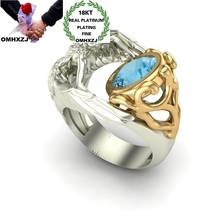 OMHXZJ оптовая продажа RR1259 Европейская мода Изящные женские вечерние подарок на день рождения и свадьбу ангельское крыло AAA циркон 18KT кольцо из белого золота 2024 - купить недорого