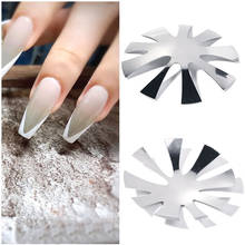 Pro 9 Sizes Easy French Smile Cut V Line almond Shape Tips Manicure Edge Trimmer Nail Cutter Acrylic Pink White French Nails 2024 - buy cheap