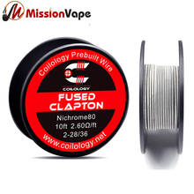 Coilology NI80 Fused Clapton Premade Coil Wire 2*28/36 AWG Gauge 2.6ohm 10 Feet Heating Wire 2024 - buy cheap
