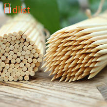 100 шт одноразовые бамбуковые деревянные шампуры 20 см x 5 мм Натуральные Бамбуковые шампура для барбекю, домашние и уличные принадлежности для гриля 2024 - купить недорого