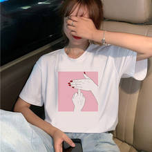Camiseta con estampado de dibujos animados kawaii para mujer, camiseta informal de manga corta con dedos delgados, camiseta de verano para mujer 2024 - compra barato