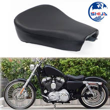 1 pçs preto da motocicleta retro motorista frente travesseiro de couro solo almofada do assento para harley sportster quarenta e oito xl1200 883 72 48 2024 - compre barato