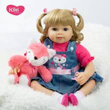 Милая кукла реборн, мягкая, натуральная на ощупь, силиконовая, виниловая кукла, милый малыш, лучшие игрушки и подарок для детей, 56 см 2024 - купить недорого