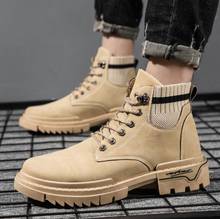 Autumn and winter new men's socks Martin boots classic retro tooling boots fashion casual high-top men's boots desert boots men 2024 - buy cheap