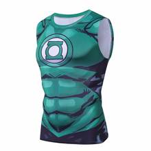 Camiseta sin mangas 3D para hombre, camiseta sin mangas ajustada, camiseta de compresión para Fitness, novedad de verano 2024 - compra barato
