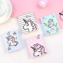 1 Pcs Kawaii Unicorn Sticky Notes 4 Folds Memo Pads Marker Message Decorative Sticky Notes School Office Supply 2024 - buy cheap