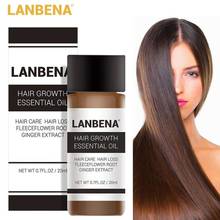 Lanbena óleo de crescimento de cabelo natural, ginseng, tratamento para perda de cabelo, prevenção da perda de cabelo, cuidados capilares, 20ml tslm1 2024 - compre barato