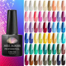 MEET ACROSS-esmalte de uñas en Gel UV, barniz híbrido de Color brillante, capa superior de imprimación para manicura 2024 - compra barato