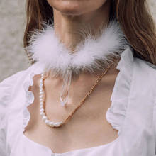Collar de perlas barrocas para mujer y niña, regalo de fiesta de boda, collar de perlas blancas a la moda, nuevos accesorios 2024 - compra barato