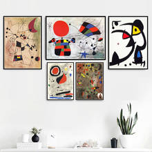 Poster imprime quente joan miro surrealismo moderno abstracto arte da lona pintura a óleo quadros de parede para sala estar decoração casa 2024 - compre barato