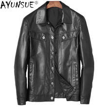 2021 Spring Genuine Leather Jacket Men Casaul Slim Sheepskin Coat Motorcycle Fashion Coats and Jackets Men's Clothing WPY3349 2024 - buy cheap