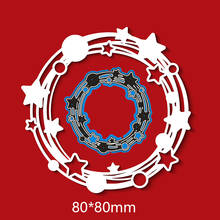 80*80 мм звезда с кругами Новое поступление рамка Вырубные штампы трафарет для скрапбукинга "сделай сам" фотоальбом Тиснение бумажная карта 2024 - купить недорого