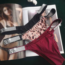 Calcinha feminina sensual tanga rosa com strass, cinto lingerie tanga cintura baixa tanga roupa de baixo calcinha com tanga 2024 - compre barato