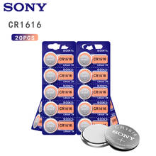 20 шт. Sony оригинальный CR1616 кнопочный Аккумулятор для часов Автомобильный Дистанционный ключ cr 1616 ECR1616 GPCR1616 L28 3v литиевая батарея 2024 - купить недорого