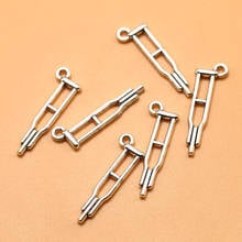 30pcs/lot Cute Elderly Canes Crutches  DIY Handmade Pendant Necklace Earring Accessories Charms Findings Jewelry Making Supplies 2024 - buy cheap