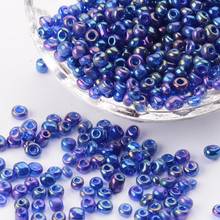 MistyRos redondos de cristal Trans de colores, 4mm, 6/0, arco iris, para hacer joyas DIY, agujero: 1,5mm, alrededor de 4500 unids/lote 2024 - compra barato