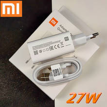 Зарядное устройство xiaomi 27 Вт, оригинальный адаптер для быстрой зарядки 4,0, кабель Type-C для Mi 9 8 SE 9T pro mi 10 Redmi K20 Pro 2024 - купить недорого