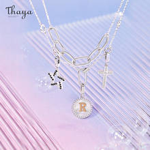 Thaya 925 Real Silver Fashion Star Silver Multilevel Chain Fine Jewelry Charm Necklace For Women 2020 DIY Boho Jewelry Gift 2024 - buy cheap