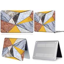 Grey Yellow Marble Pattern New Touch Bar Laptop Case For Apple Macbook 12/Air 11 13 A2337/Pro 13(A2251 A2289) 15 16/Pro 13 A2338 2024 - buy cheap