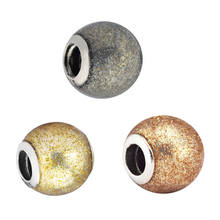 Abalorio de bola de purpurina para mujer, accesorio de esmalte dorado, se adapta a Pulseras originales de plata 925, cuentas de joyería para fabricación de joyas 2024 - compra barato