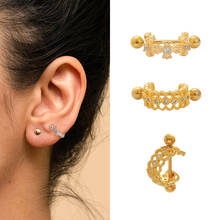 1Pc New Design Stainless Steel Barbell And Cz Cartilage Earring Helix Lobe Daith Ear Piercing Jewelry 2024 - buy cheap