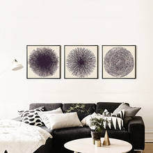 Nordic Modern Golden and Black Tree Annual rings Canvas Painting Picture and Print Poster for Living Room Wall Art Decoration 2024 - buy cheap