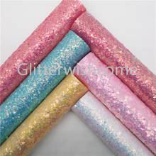Glitterwishcome 21X29CM A4 Size Synthetic Leather, Chunky Glitter Leather, Faux PU Leather fabric Vinyl for Bows, GM620A 2024 - buy cheap