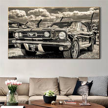 Ford Mustang Classic Car Retro Wall Art Decor Picture On Posters And Prints Vintage Luxury Car Canvas Painting For Living Room 2024 - buy cheap