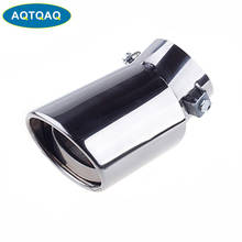 AQTQAQ 1 шт. универсальная выхлопная труба из нержавеющей стали для автомобиля с наконечником для глушителя подходит для труб диаметр трубы от 1,5 до 2,3 дюйма (3,8-5 2024 - купить недорого