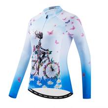 JPOJPO Women Long Sleeve Cycling Jersey Shirts MTB Bike Clothes Top Ladies Riding Team Maillot Ropa Ciclismo Bicycle Clothing 2024 - buy cheap