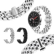 Correas de reloj de acero inoxidable para Huawei Watch GT 2, correa de muñeca para Amazfit 2 GTR de 42 y 47mm, Samsung Galaxy de 46mm Gear S3 2024 - compra barato