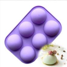 6 Holes Silicone Baking Mold 3D Half Ball Sphere Mold Chocolate Cupcake Cake Mold DIY Muffin Bakeware kitchen Baking Tools 2024 - buy cheap
