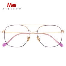 Meeshow puro titânio óculos quadro feminino 2020 prescrição óculos de olho ultra leve pilotl óculos miopia quadros ópticos 2024 - compre barato