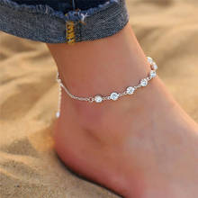 Fashion Crystal Anklets For Women Gold Silver Color Boho Anklet Strap Bracelet On The Leg Foot Bracelets Bohemian Jewelry 2024 - buy cheap