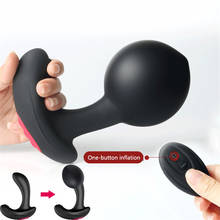 New Remote-controlled Pump Inflatable Anal Plug Male Prostate Massager Expansion Butt Plugs Vibrator Anal Sex Toys For Men Women 2024 - buy cheap