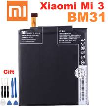 Bateria original para xiaomi mi 3, mi3, m3, bm31, substituição de telefone de alta qualidade, baterias + ferramentas 2024 - compre barato